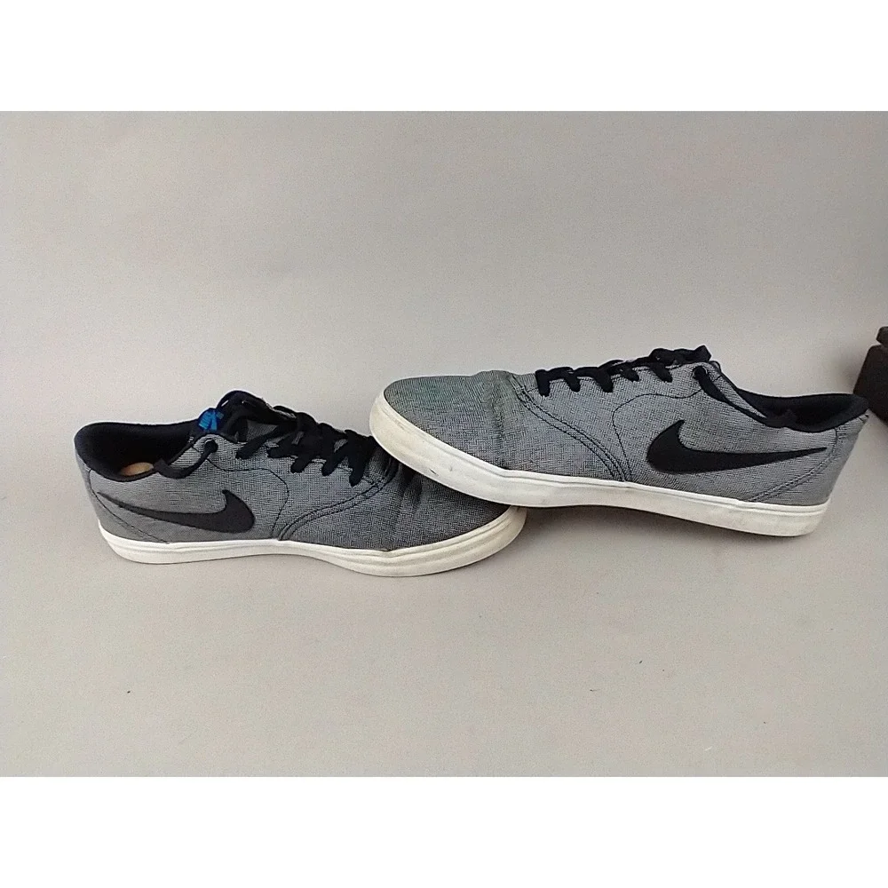 Nike SB Check‎ Solarsoft Grey Black Blue Skate Shoes 843896-004 Mens 14